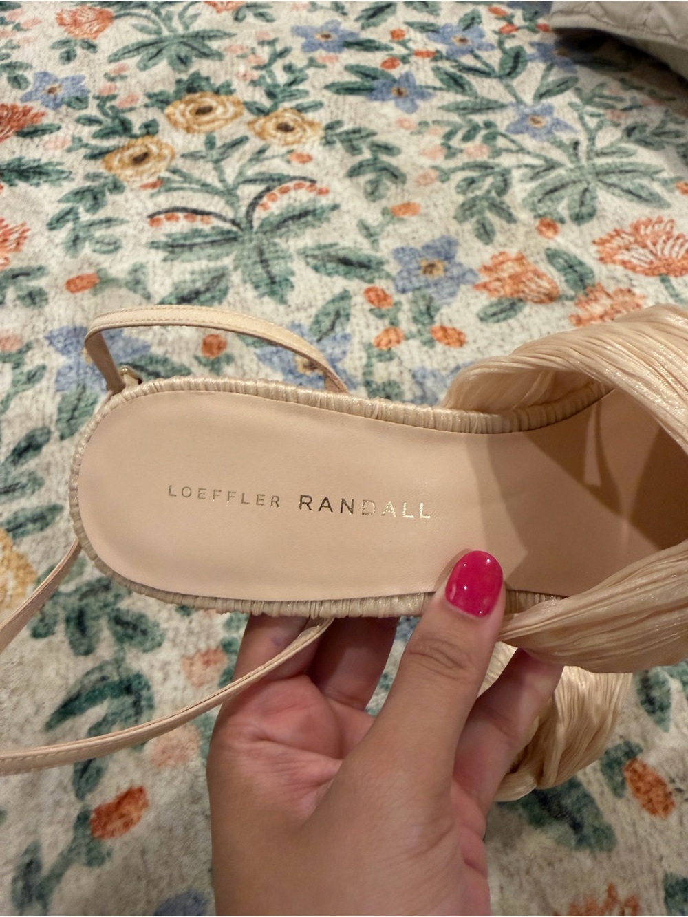 Loeffler Randall Reed Almond Pleated Twist Heel, Size 9 - Picture 7 of 10